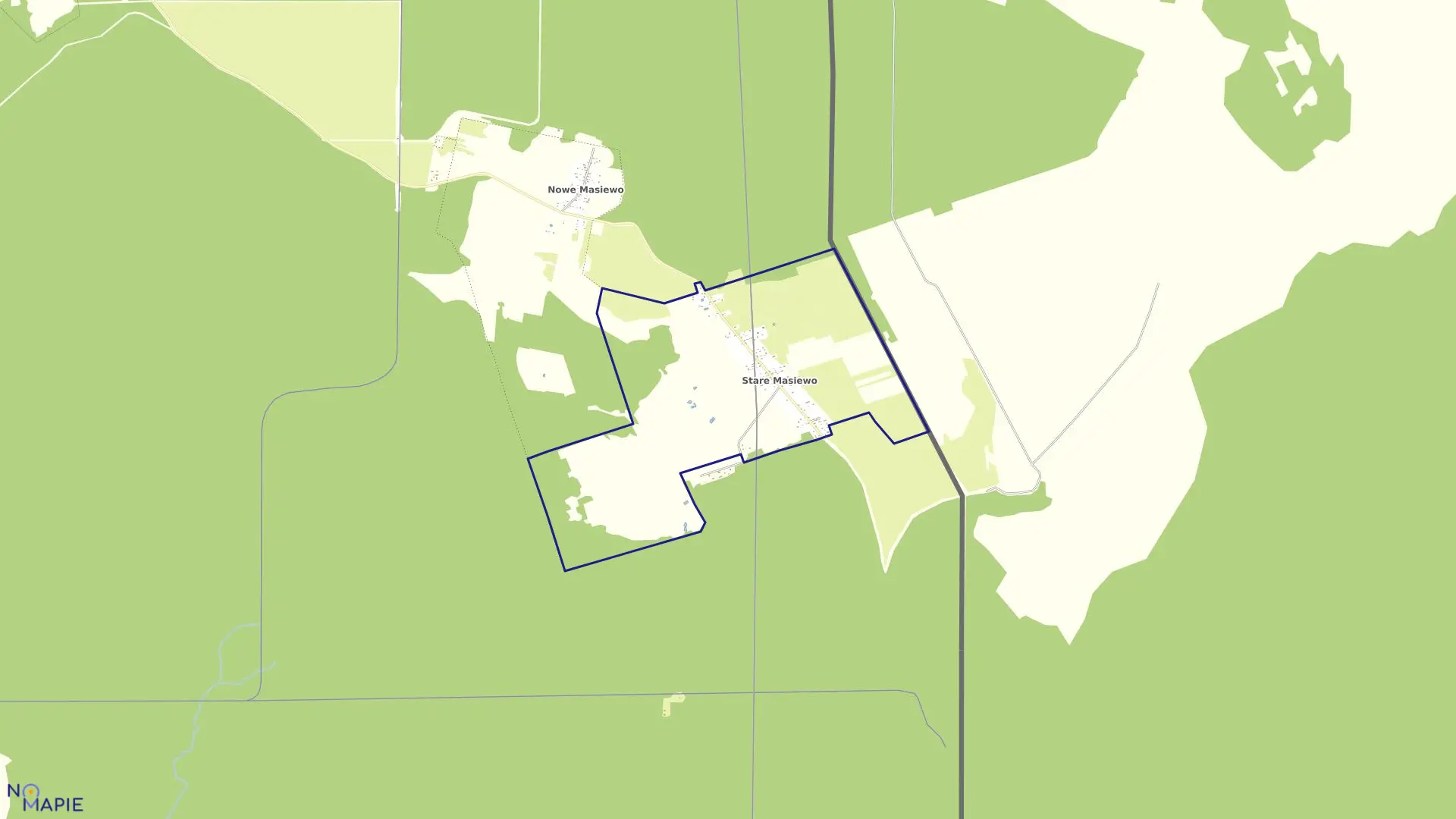 Mapa obrębu STARE MASIEWO w gminie Narewka